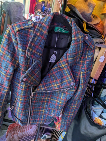 Signature Eight Small Plaid Moto Jacket