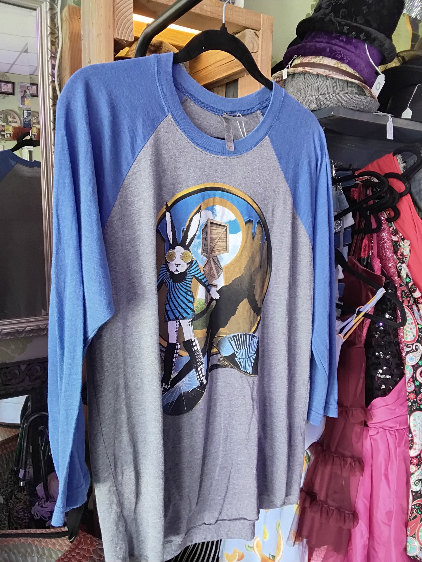 *RARE* Counting Crows Y2K Band 3/4 Sleeve Baseball Tee Gray M