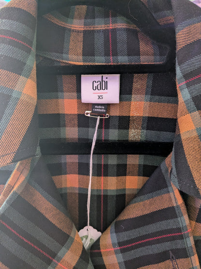 Cabi XS Plaid Moto Jacket