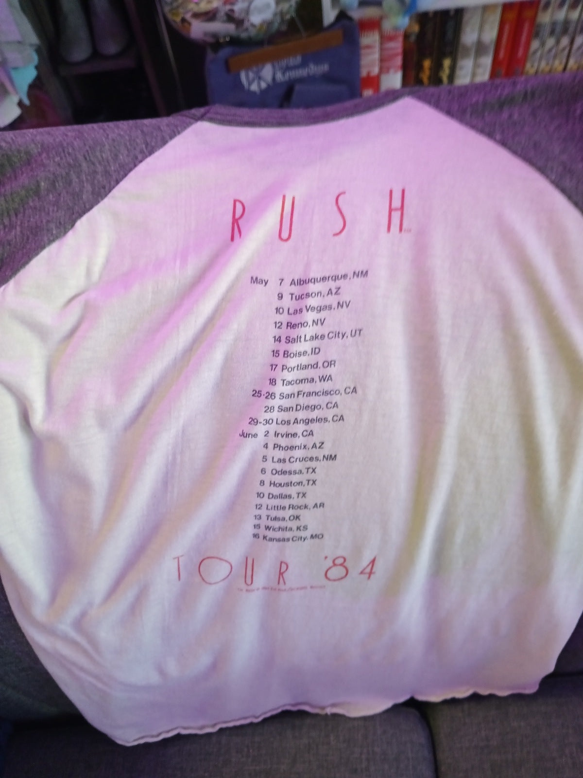 Vintage RUSH Grace Under Pressure 1984 Tour Shirt
