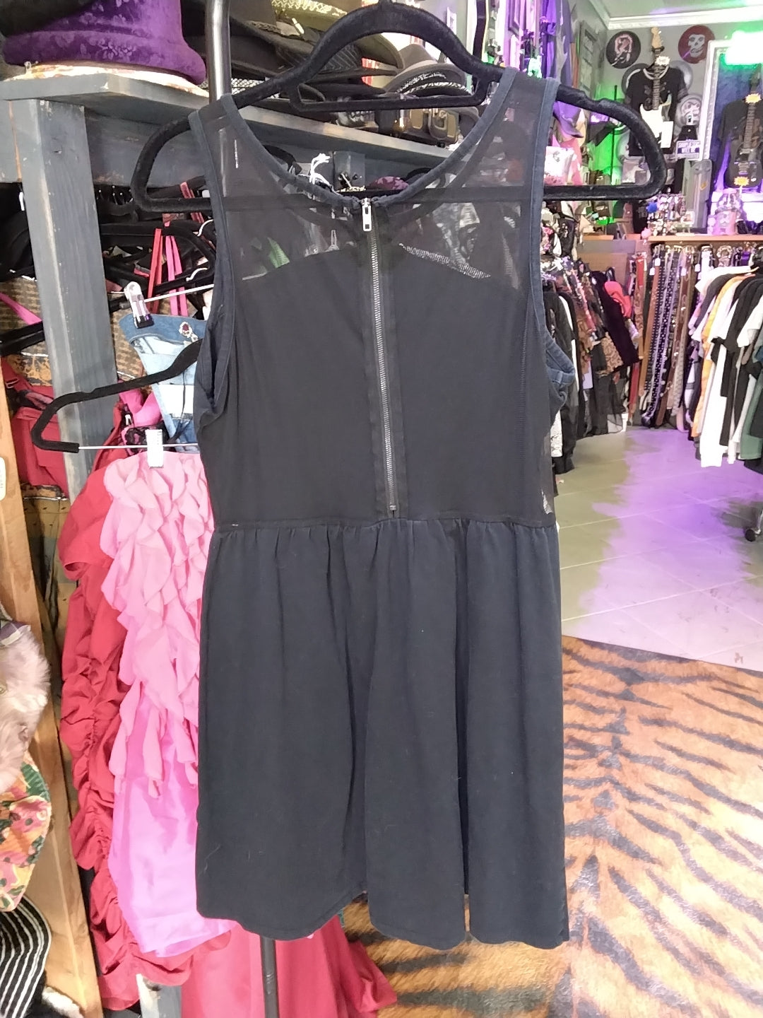 Black Misfits Dress, Mesh Back Size L