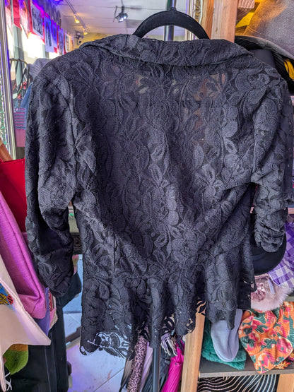 Mod Model! Medium Lace One Button Blazer New!