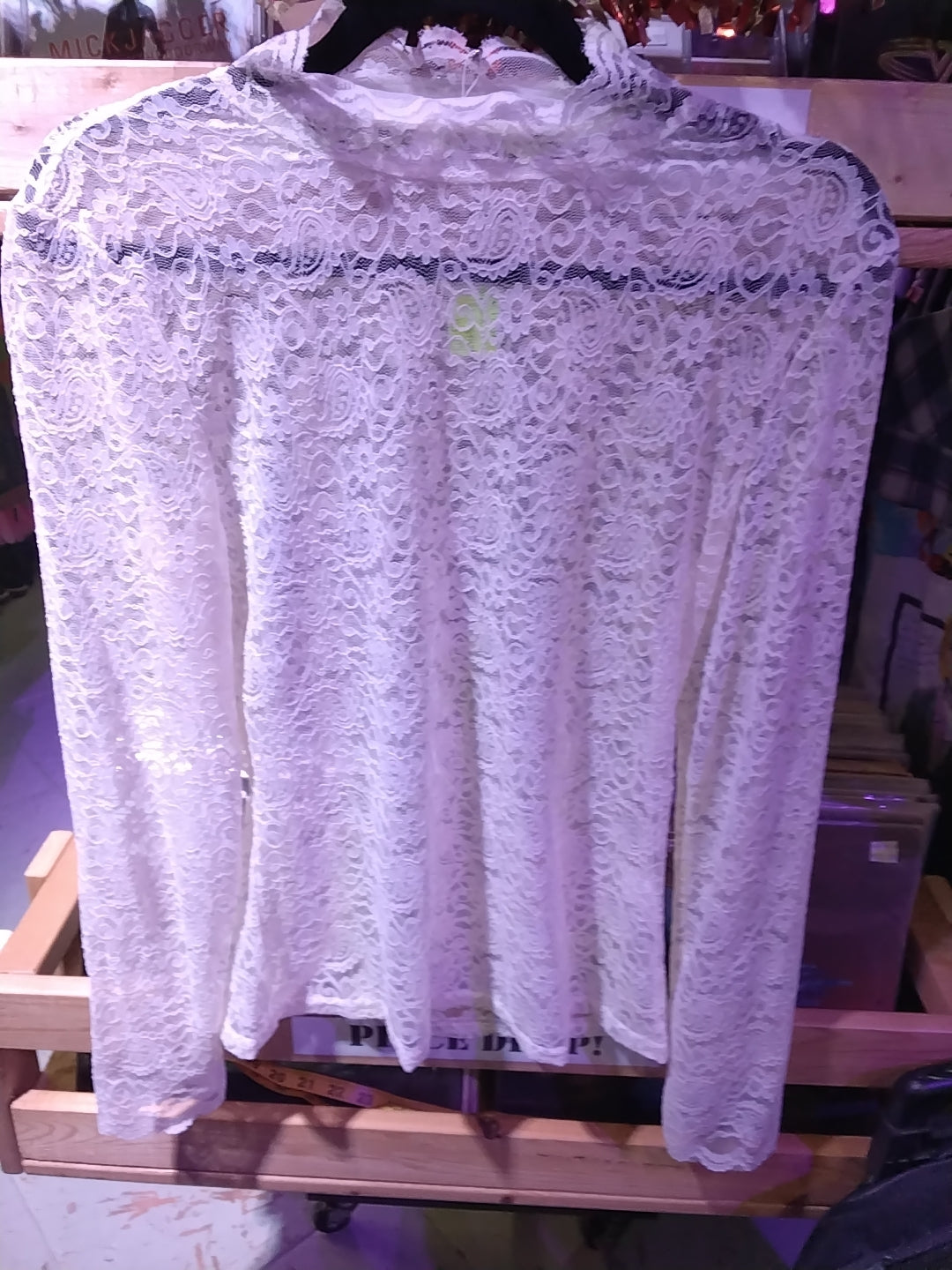 White Longsleve Lace Top