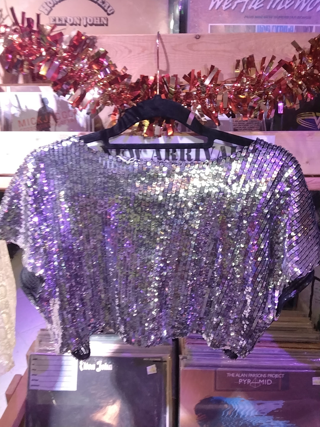 Silver Sequin Vest Top