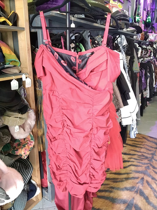 Torrid x Marilyn Moore Red Redrushed Off The Sholder Dress Size 18