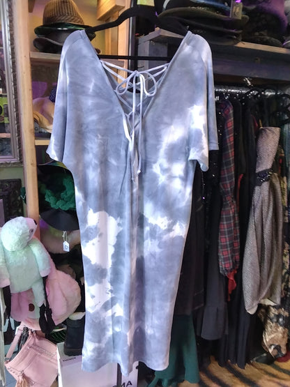 Cherish small blue tie die dress
