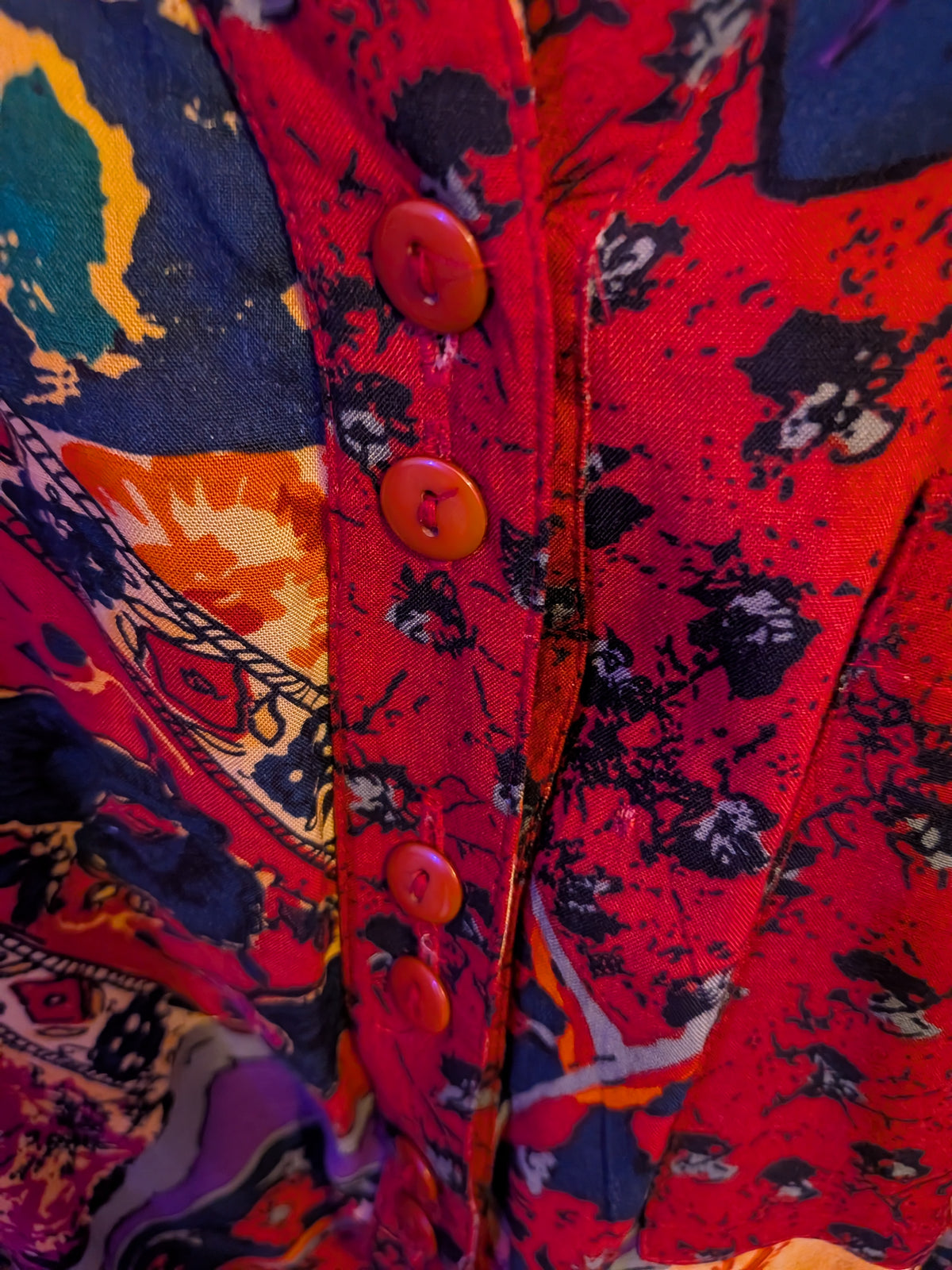 Rosey Tomato Size 20 v neck boho blouse