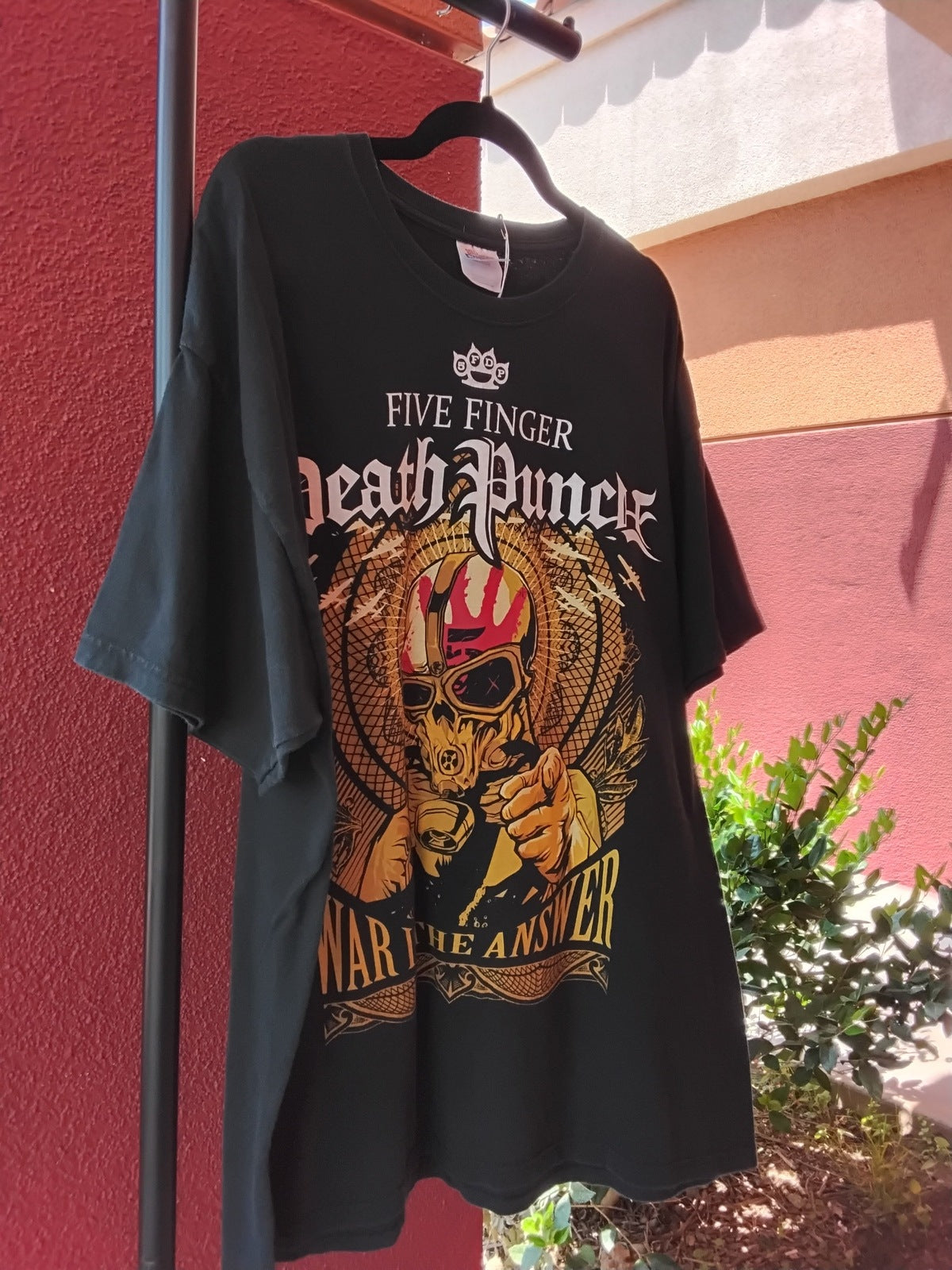 Five Finger Death Prince War Is The Answer Band T-Shirt Black XL