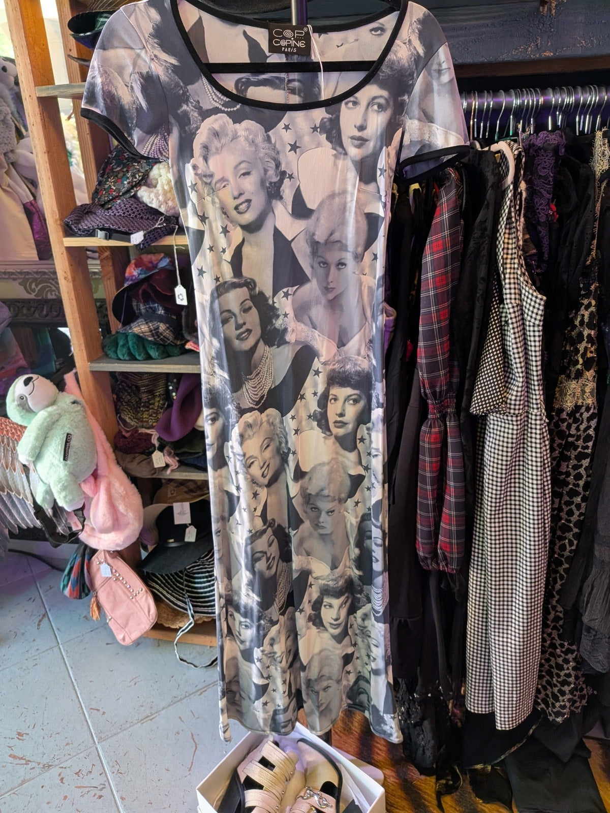 Cop Copine Paris Small Vintage Y2K Glam Dress Rare!