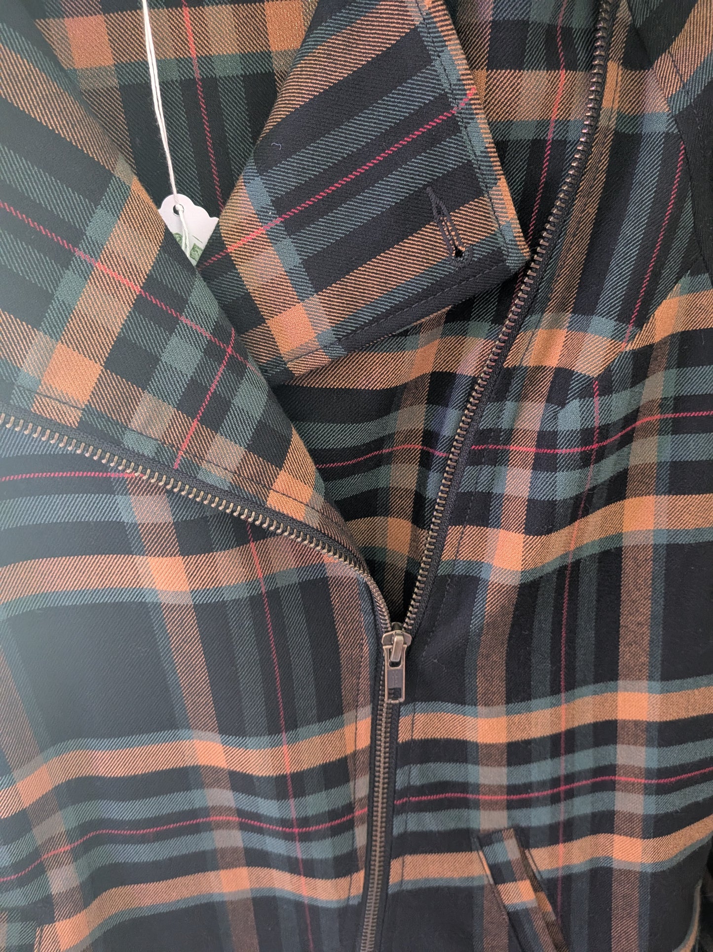 Cabi XS Plaid Moto Jacket