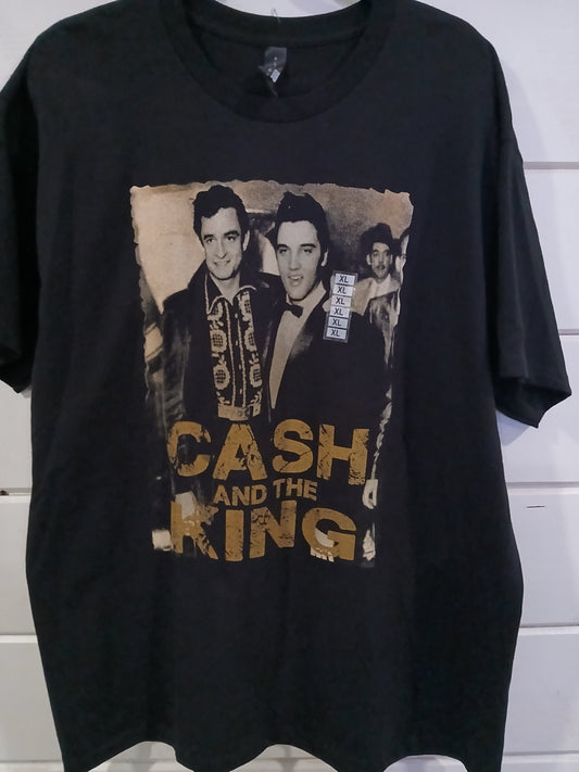 Cash and The King Johnny Cash and Elvis T-Shirt Size XL NEW Unworn