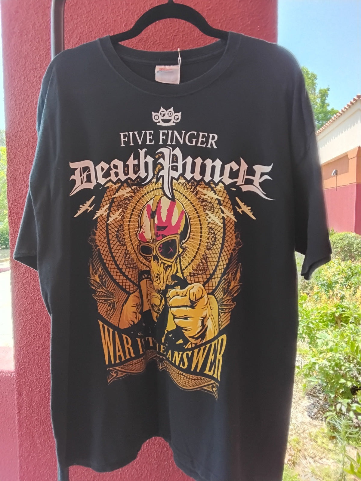 Five Finger Death Prince War Is The Answer Band T-Shirt Black XL