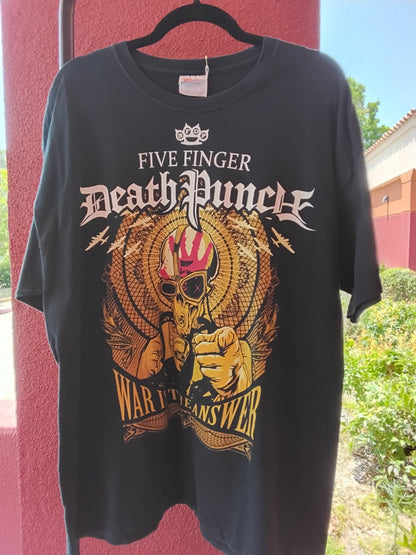 Five Finger Death Prince War Is The Answer Band T-Shirt Black XL