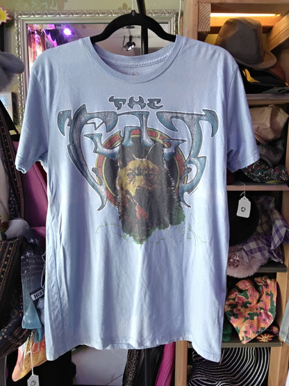 The Cult "British Tour '87" Wolf Graphic Trunk Ltd 5-1-11 Re-Issue Band T-Shirt Blue M New With Tags