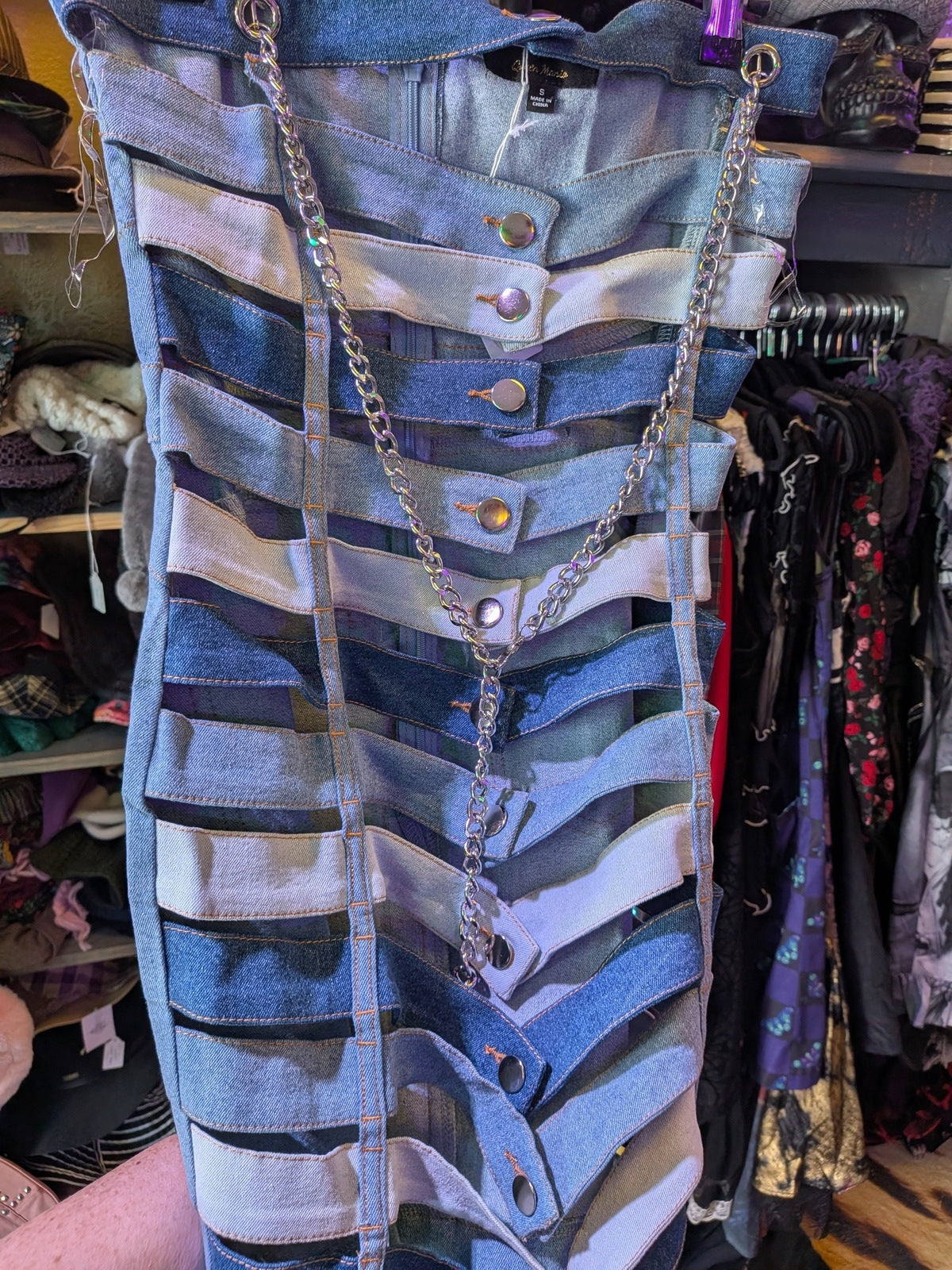 Queen Mania Denim Mini Dress Size Small