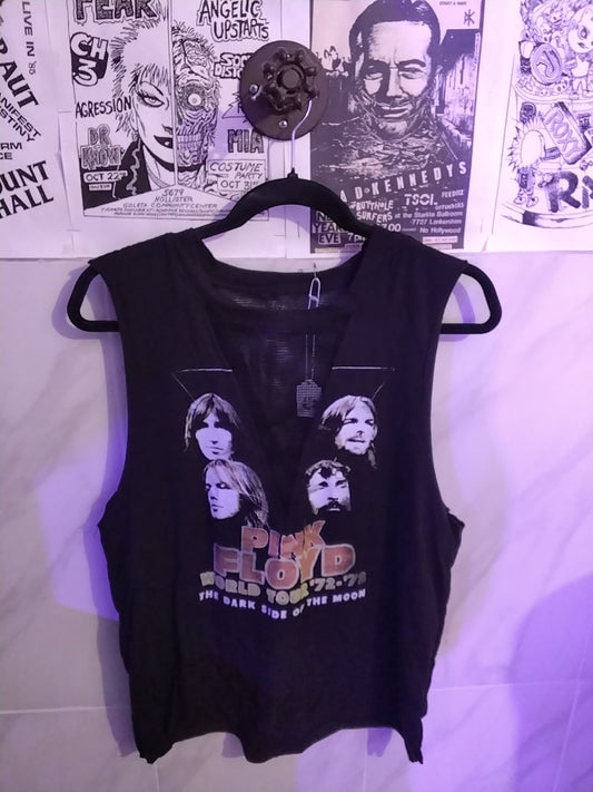 Pink Floyd small sleeveless mesh front top
