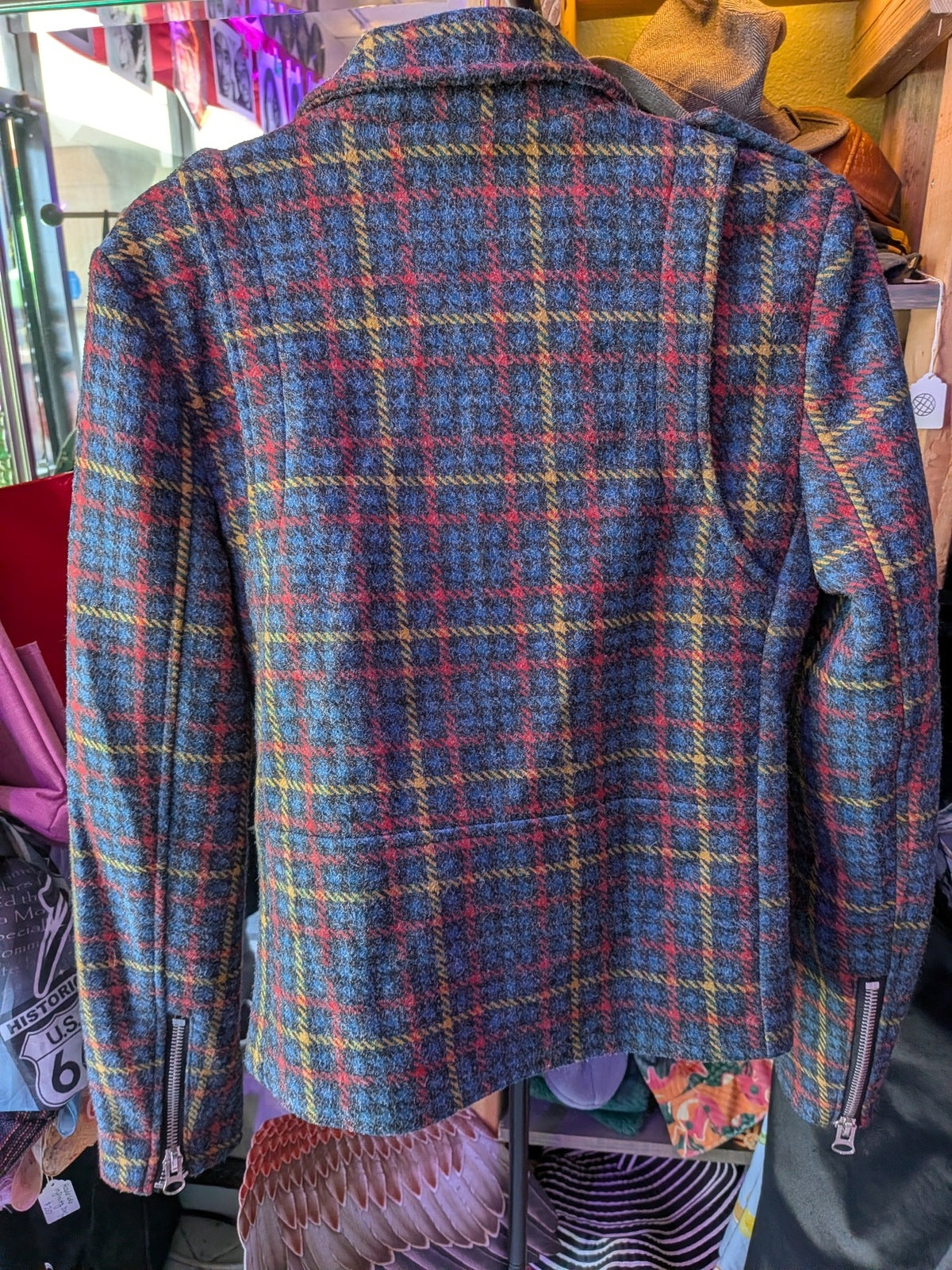 Signature Eight Small Plaid Moto Jacket
