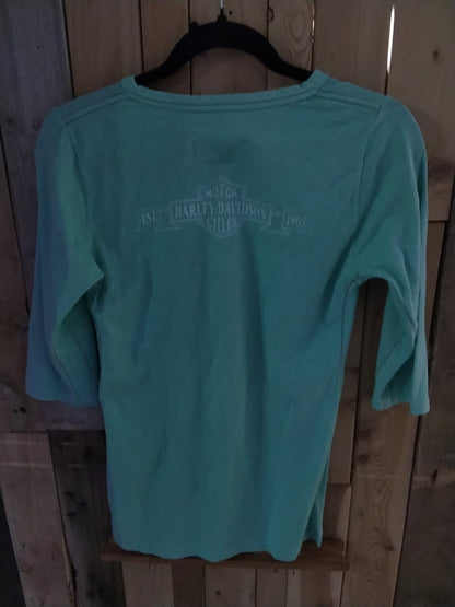 Harley Davidson women's zip up shirt size small RARE
