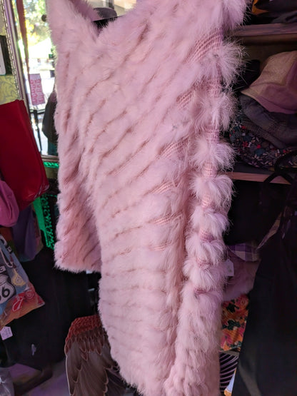 Jennyfer J One Size Pink New Poncho Faux Fur