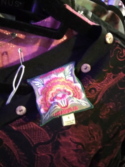 Johnny Was Red Dragon Shirt