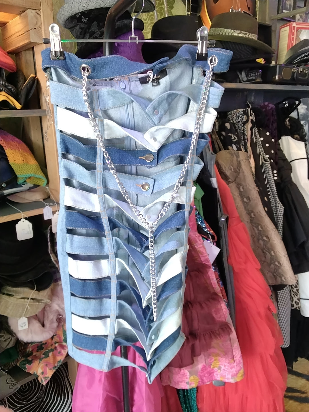 Queen Maria Denim Mini Dress Size XS