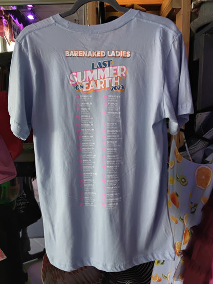 Bare Naked Ladies Last Summer On Earth 2023 Tour Band T-Shirt Blue M