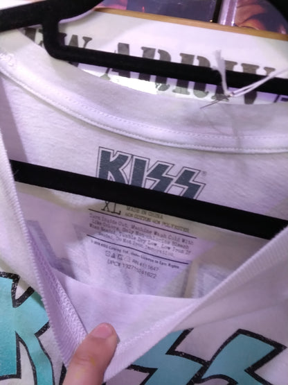 Tie Dye Kiss Band Sweater XL