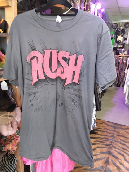 Rush medium Grey pink logo t-shirt
