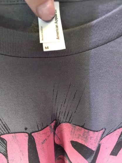 Rush medium Grey pink logo t-shirt