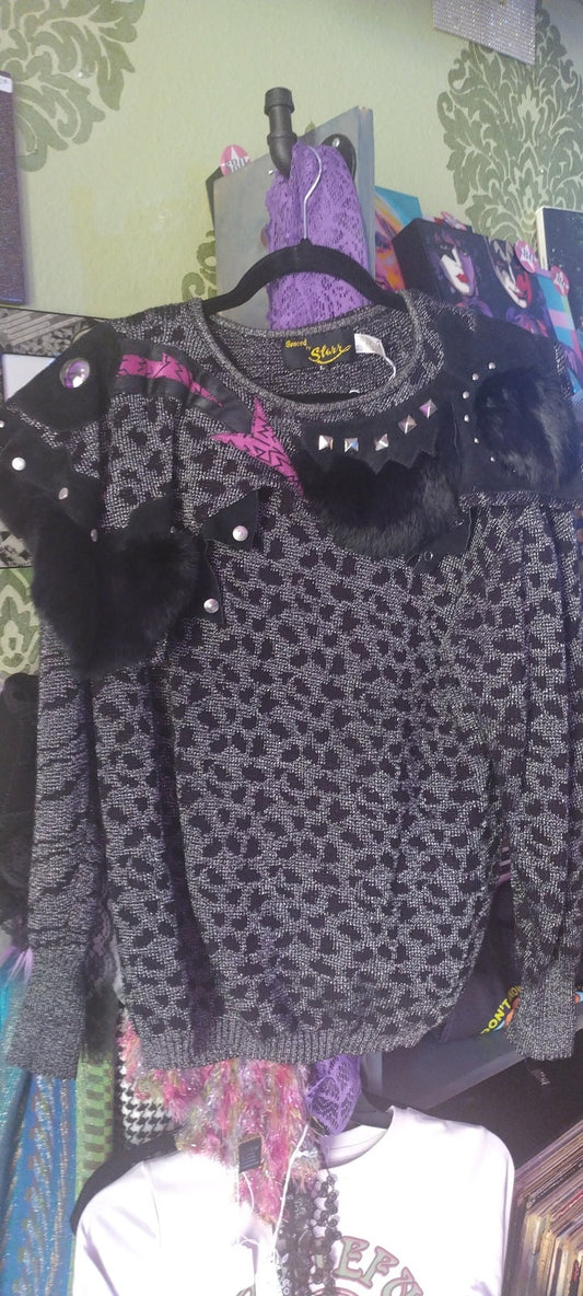 Vintage 80s Rad Rocker Sweater Size Large