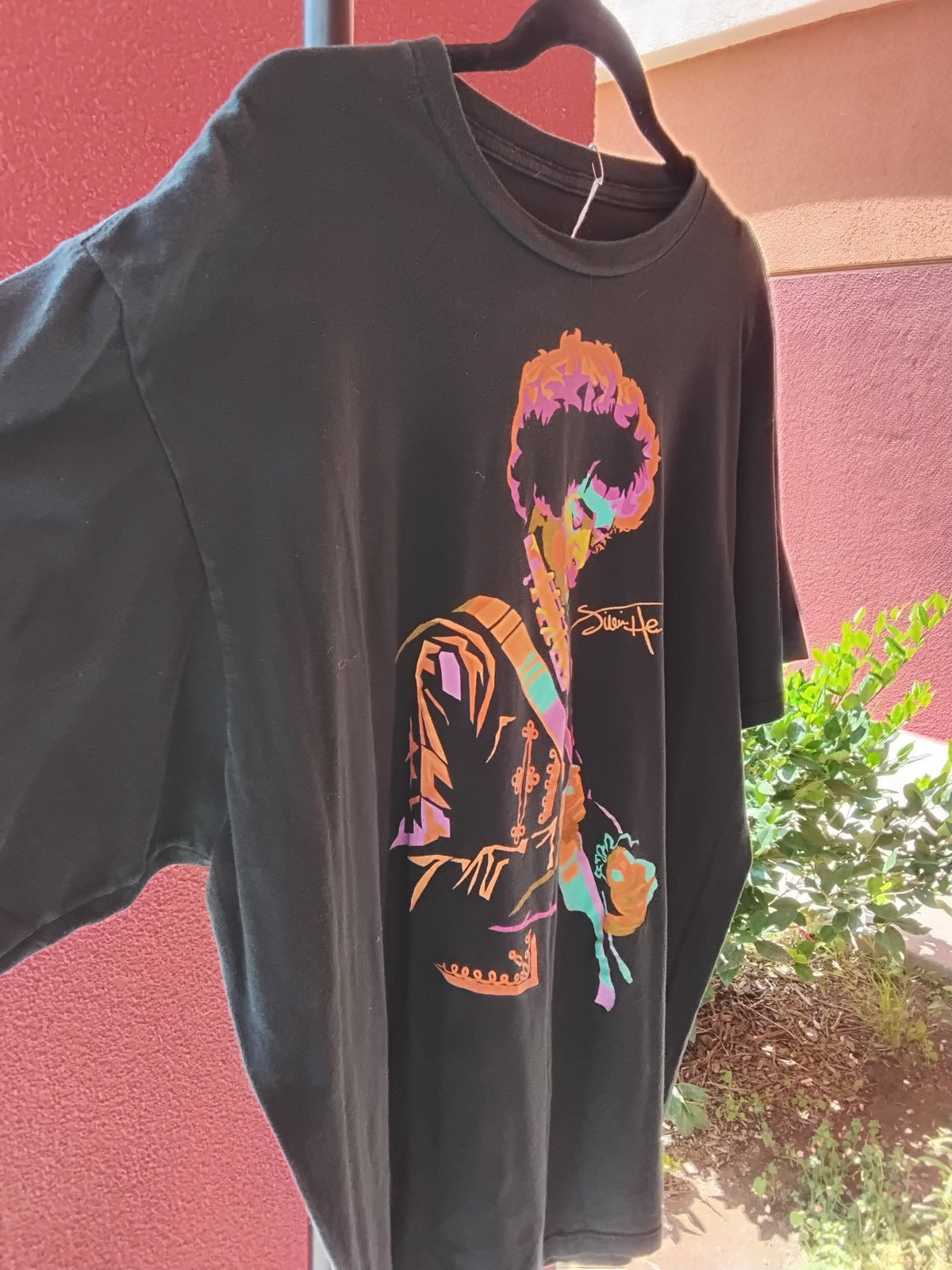Jimi Hendrix Neon Band T-Shirt Black XL