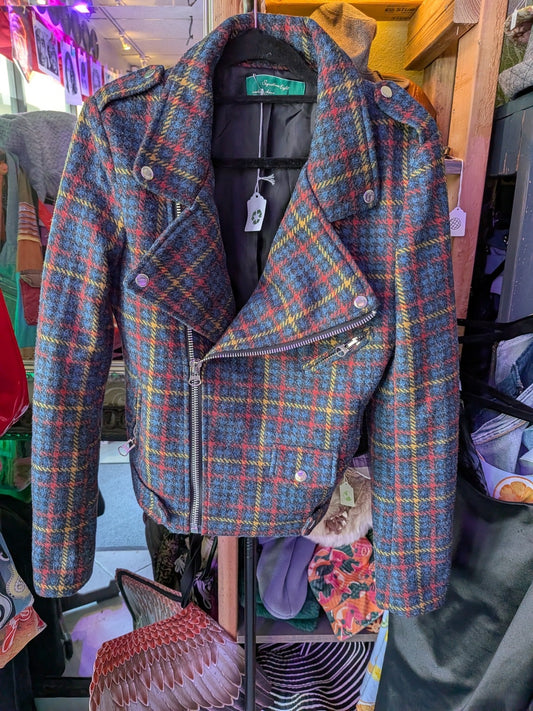 Signature Eight Small Plaid Moto Jacket