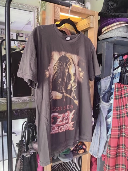 *RARE* God Bless Ozzy Osborne 2011 Tribeca Film Festival T-Shirt Brown L