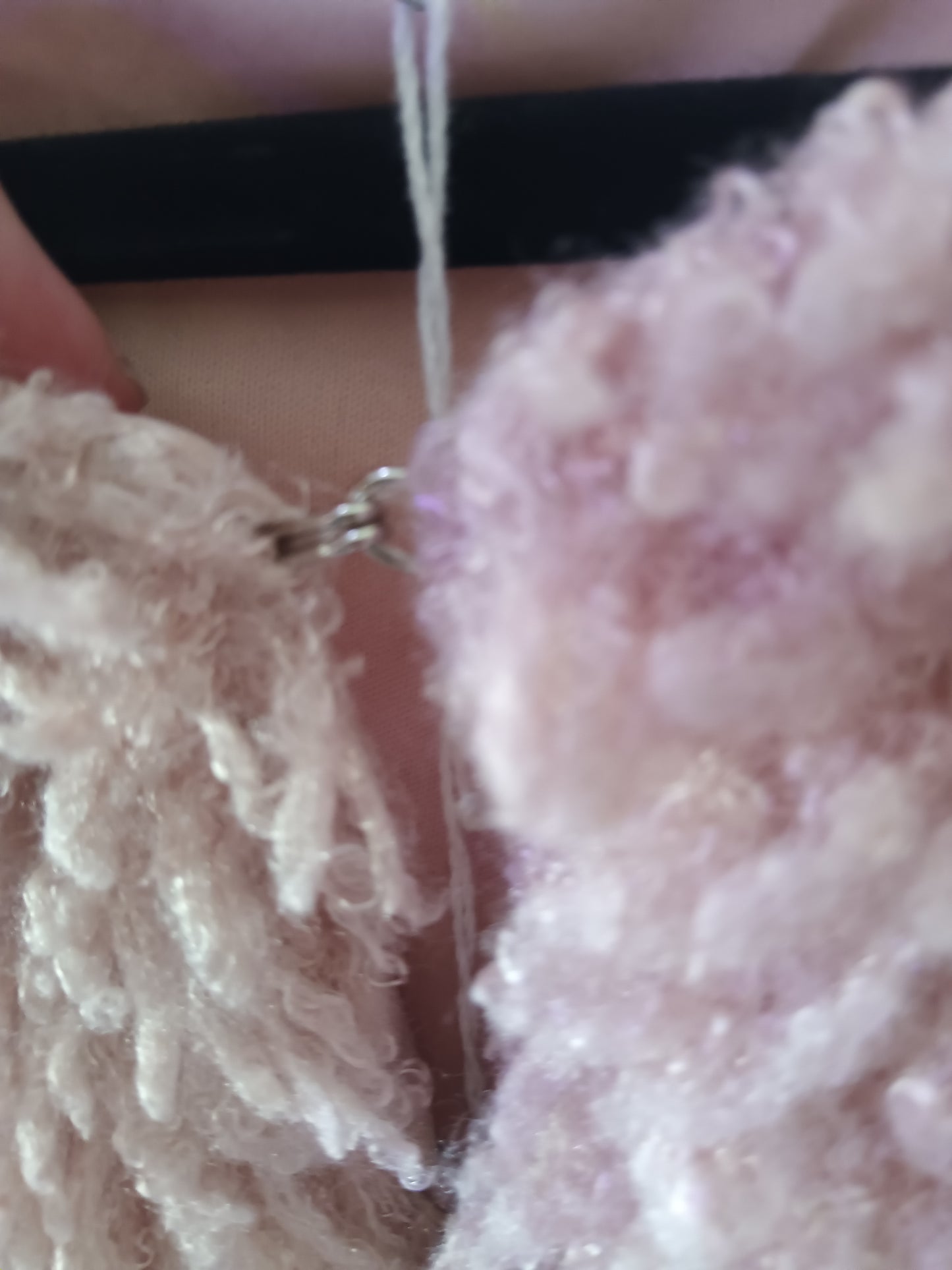 G by Guess Medium Pink Faux Fur Shag Coat