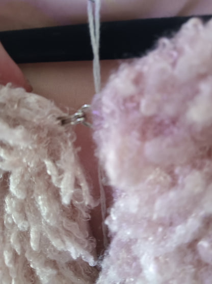 G by Guess Medium Pink Faux Fur Shag Coat