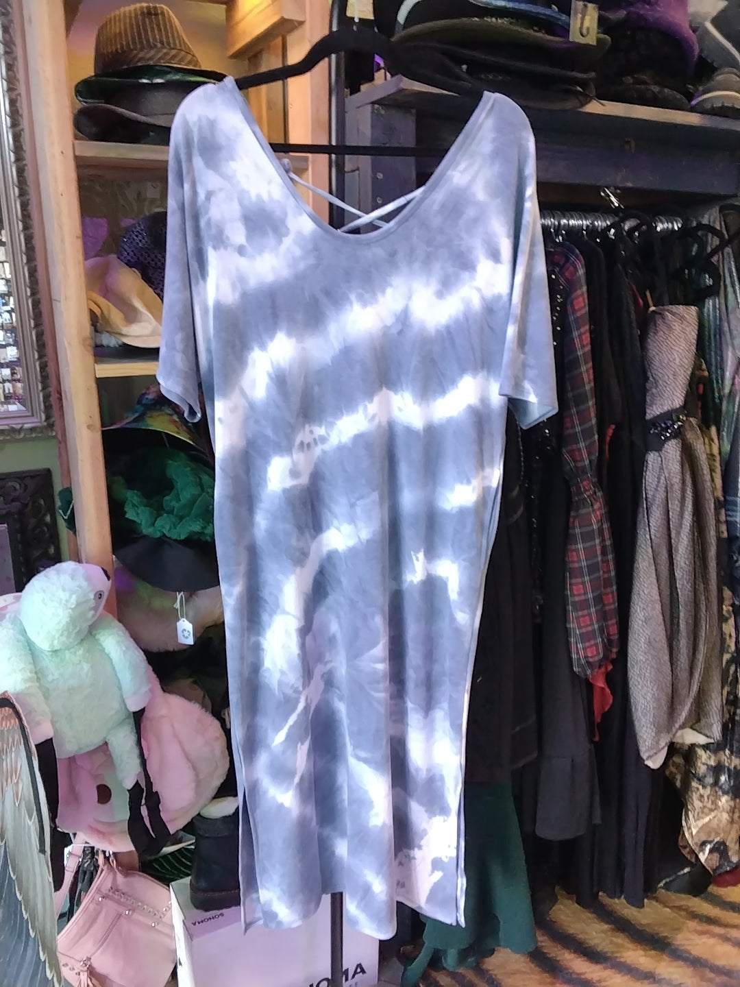 Cherish small blue tie die dress