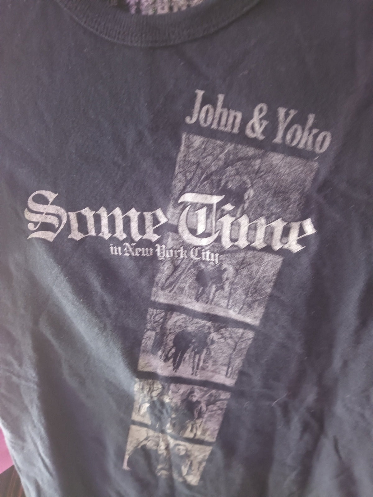 Trunk Ltd NWT John & Yoko medium Black T-shirt Some Time in NYC