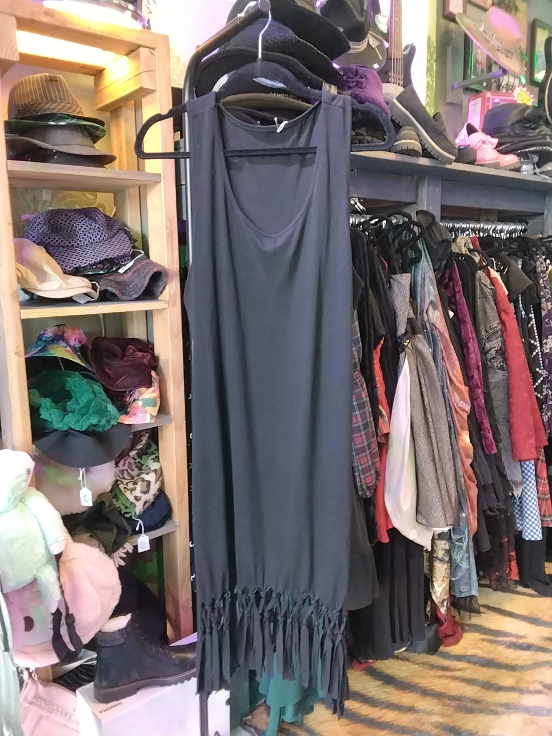 Lg/XL Boutique black boho sleeveless dress