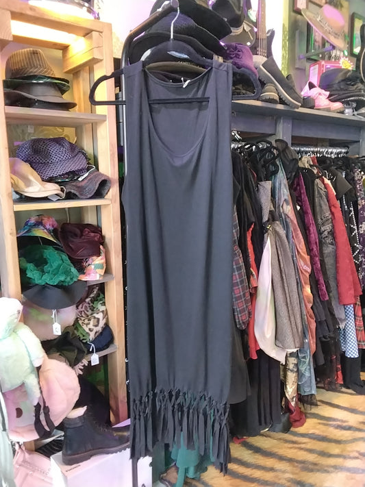 Lg/XL Boutique black boho sleeveless dress