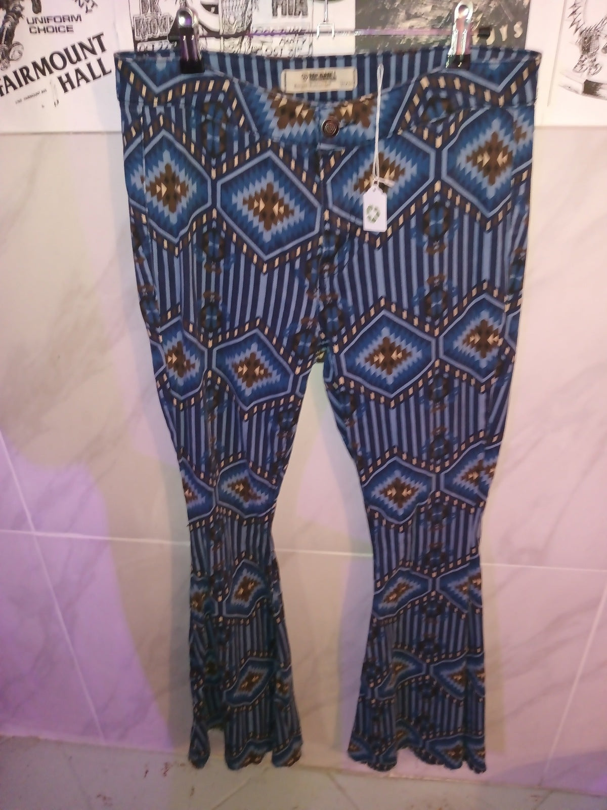 Rock & Roll Denim 21/34 Aztec Flare Jeans