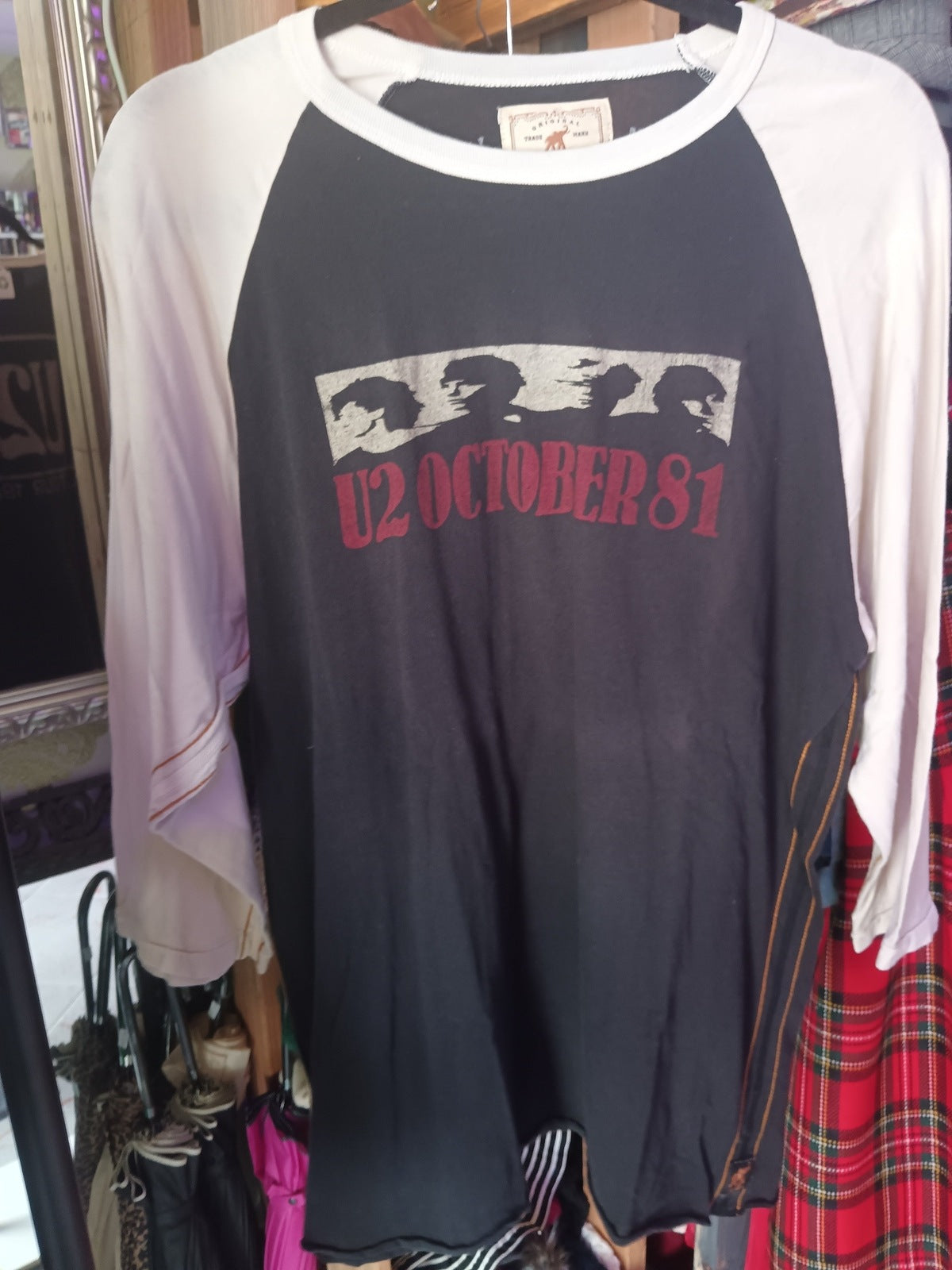 Trunk Ltd. U2 October '81 Raglan Tee 4 Rare XL