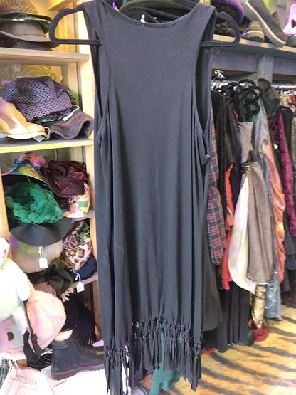 Lg/XL Boutique black boho sleeveless dress