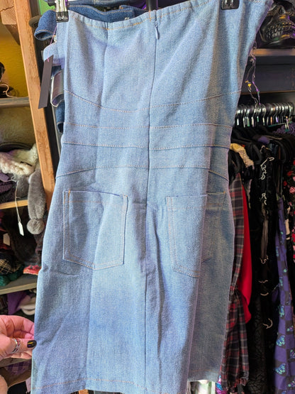 Queen Mania Denim Mini Dress Size Small