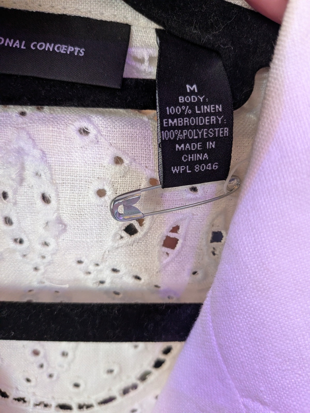 I.N.C. International Concepts Medium White Linen Moto Jacket