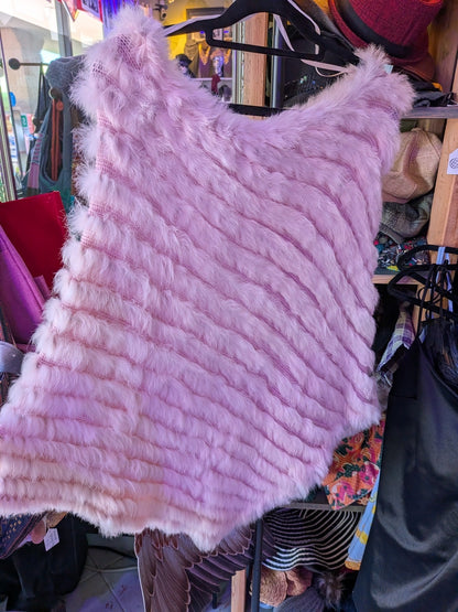 Jennyfer J One Size Pink New Poncho Faux Fur