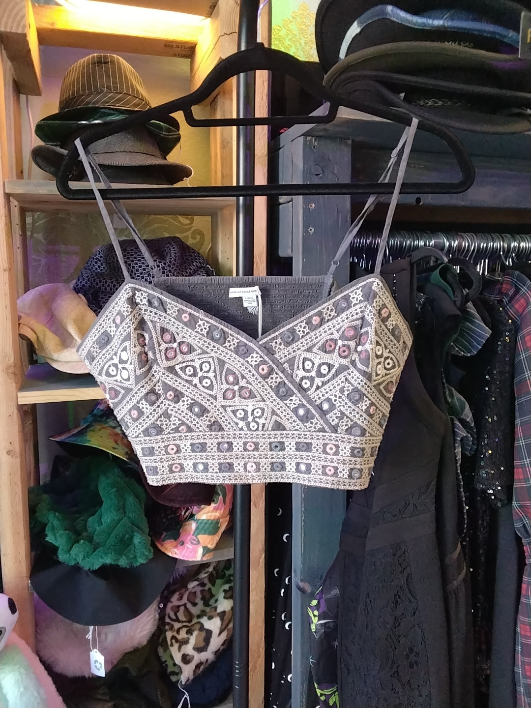 American Eagle Outfitters boho crop top size large