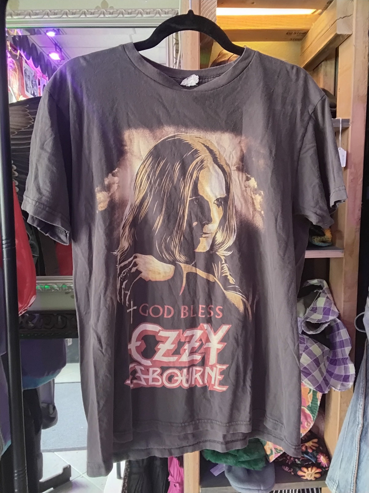 *RARE* God Bless Ozzy Osborne 2011 Tribeca Film Festival T-Shirt Brown L