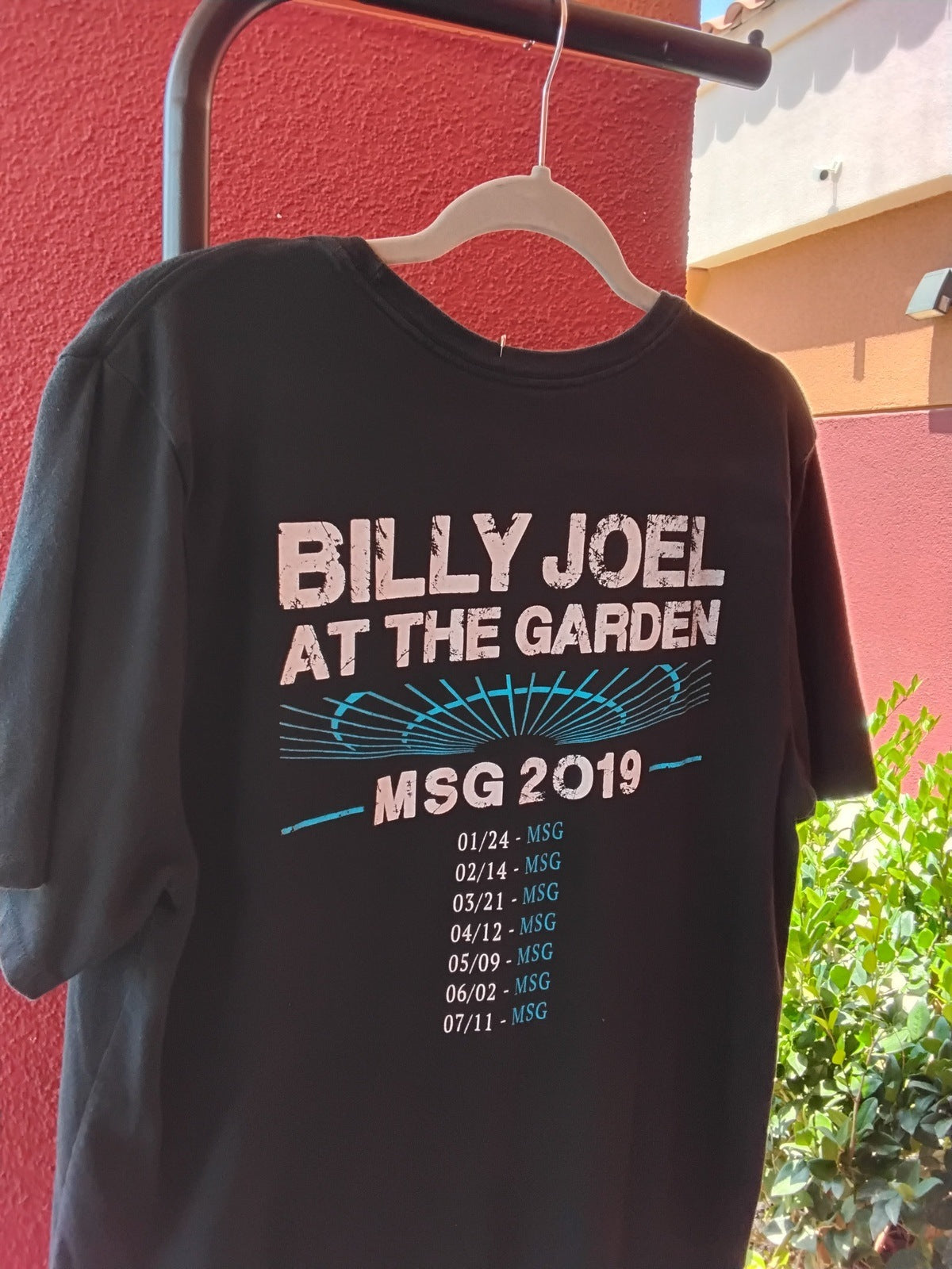 Billy Joel At The Garden MSG Concert Band T-Shirt 2019 Black XL