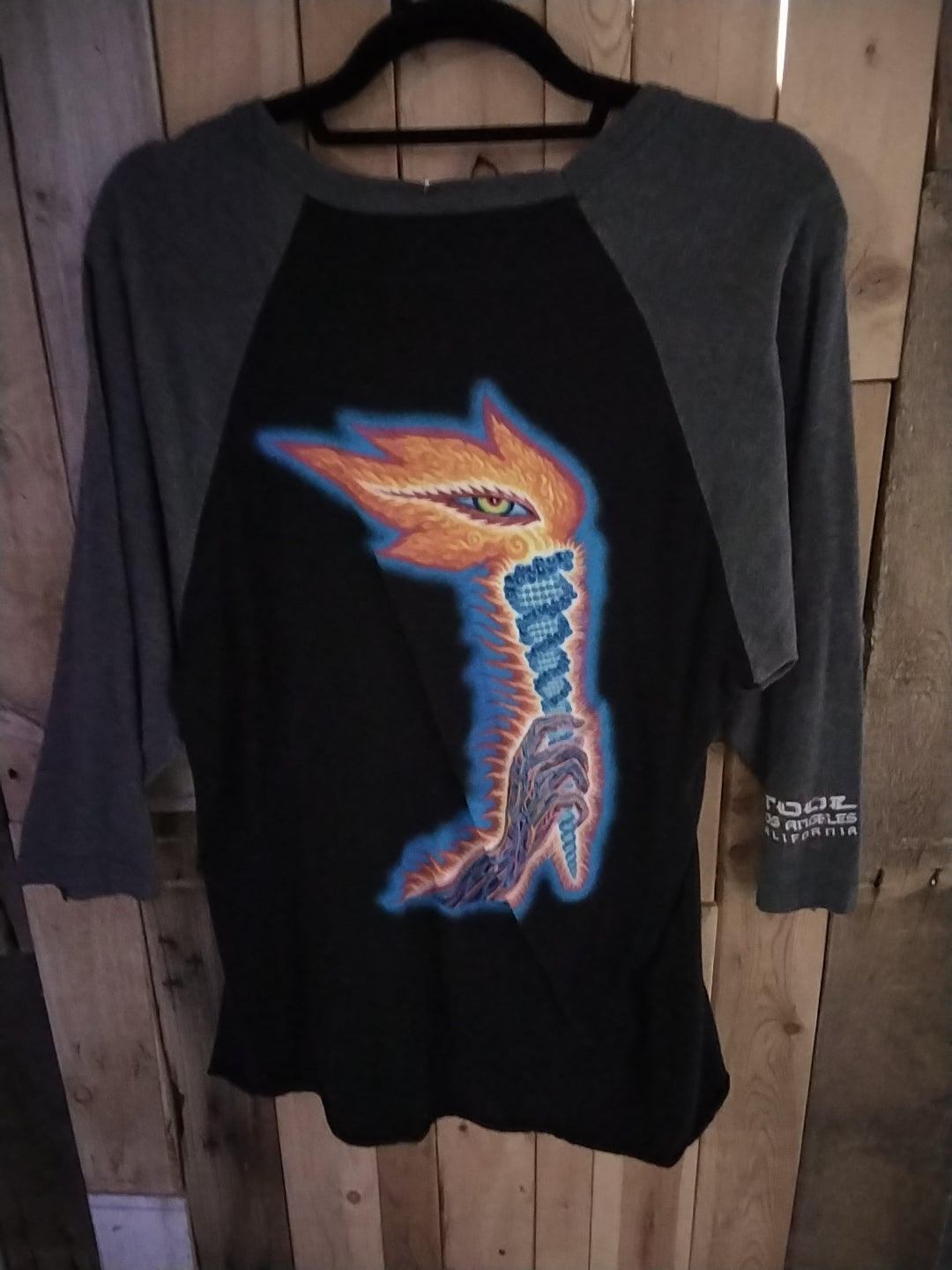 Tool black/gray raglan sleeve shirt