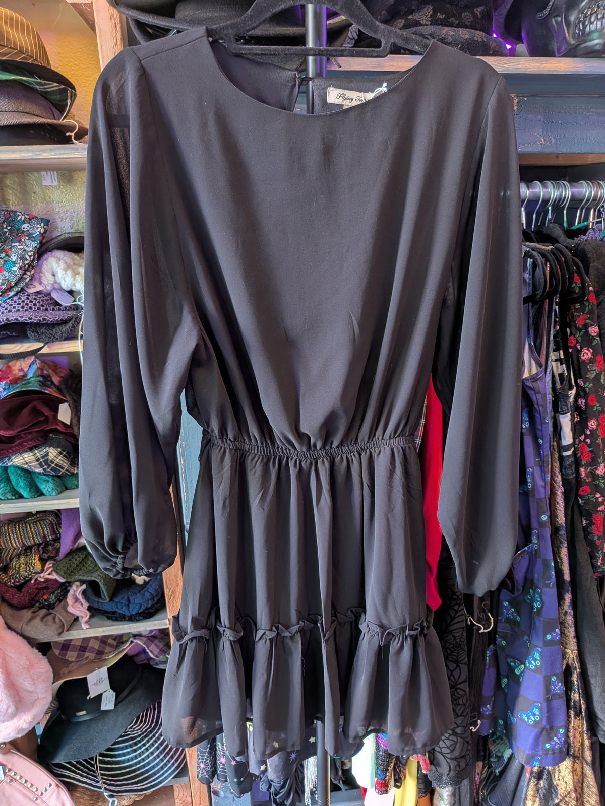 Flying Tomato XS Black Dress
